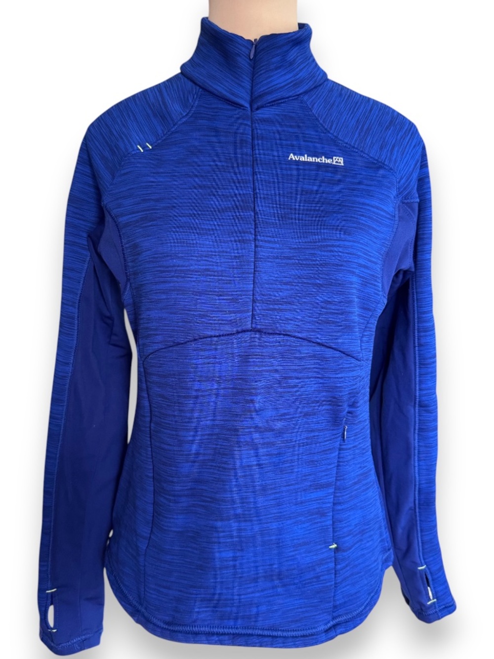 AVALANCHE Blue Quarter Zip Fleece Lined Performance Pullover Size M